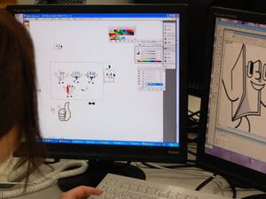 キャラクターの手足のパーツを作成中
