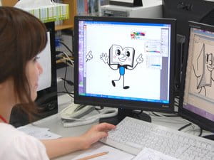 本の顔をしたキャラクター