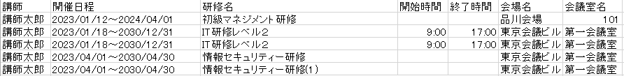 講師スケジュール2CSV