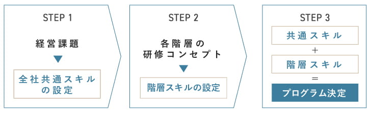 成長企業のさらなる成長のために 「経営課題を狙い撃ち」 教育プログラムの構築ソリューション全体像
