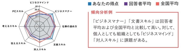 新人8大スキルアセスメント結果イメージ